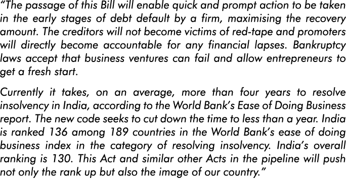  The passage of this Bill will enable quick and prompt action to be taken in the early stages of debt default by a fi   