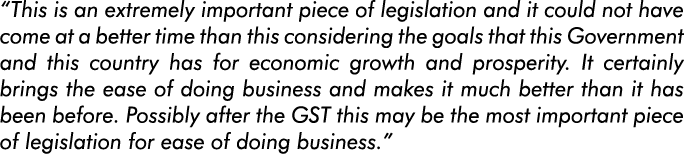  This is an extremely important piece of legislation and it could not have come at a better time than this considerin   
