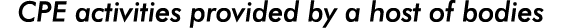 CPE activities provided by a host of bodies