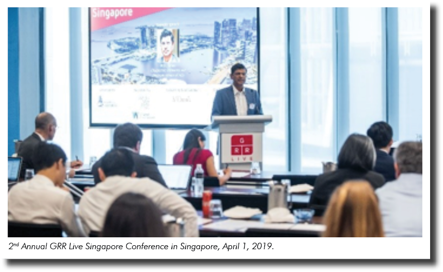 2nd Annual GRR Live Singapore Conference in Singapore, April 1, 2019