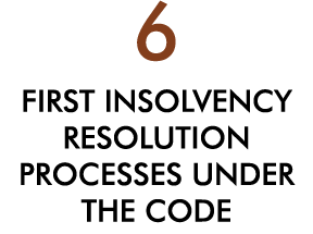 6 FIRST INSOLVENCY RESOLUTION PROCESSES UNDER THE CODE